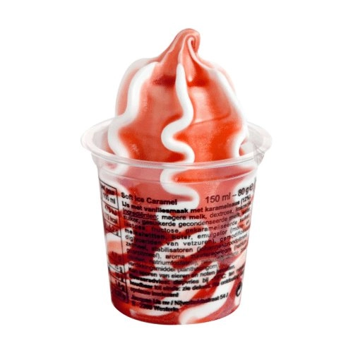 Softijs cup aardbei