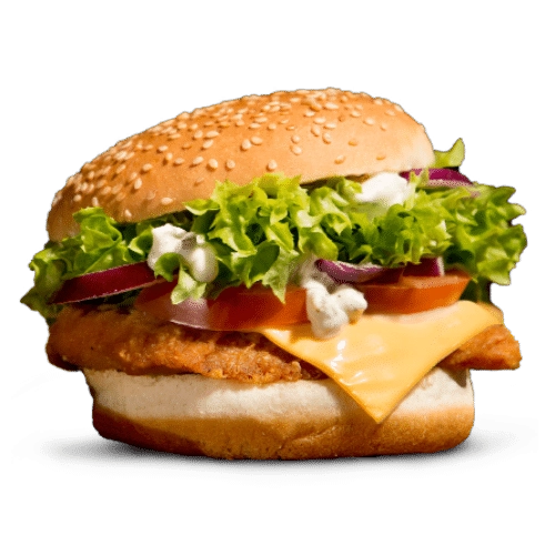 Cheese chicken burger