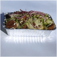 Vegetarische kapsalon met falafel