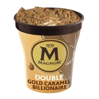 De perfecte balans tussen fluweelzacht roomijs met biscuitsmaak, swirls van toffee-kaneelsaus en Golden Caramel chocolade met knapperige topping